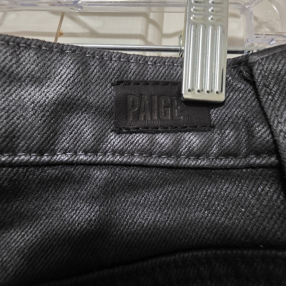 Paige Aideen Mini High Rise Cotton Metallic Skirt Size 29 - Picture 5 of 10
